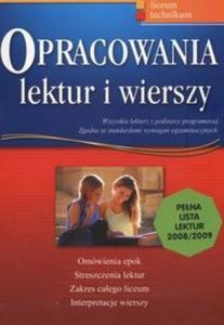 Opracowania lektur i wierszy. Liceum i technikum - 2825676653