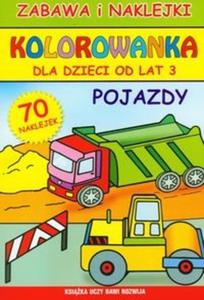 Kolorowanka dla dzieci od lat 3. Pojazdy - 2825681943