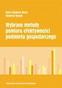 Wybrane metody pomiaru efektywnoci podmiotu gospodarczego - 2825686186