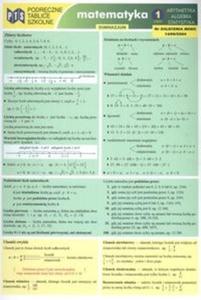 Podrczne tablice szkolne Matematyka 1 Arytmetyka Algebra Statystyka - 2825688112