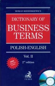 Dictionary of Business Terms Polish English tom 2 + CD - 2825690021