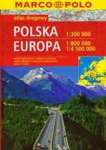 Polska atlas drogowy 1:300 000 Europa 1:800 000 - 2825690678