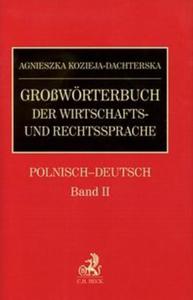 Grossworterbuch der wirtschafts und rechtssprache polnisch deutsch band 2 - 2825691114