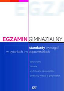 Egzamin gimnazjalny Standardy wymaga w pytaniach i w odpowiedziach.Blok humanistyczny. - 2825650606