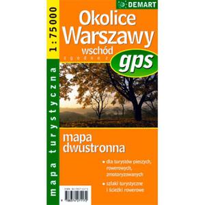 Okolice Warszawy wschd mapa turystyczna 1:75 000 - 2825699877