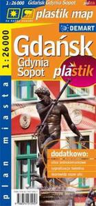 Gdansk, Gdynia, Sopot plastik - plan miasta laminowany - 2825700152