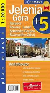 Jelenia Gra +5 plan miasta 1:20 000 - 2825700156