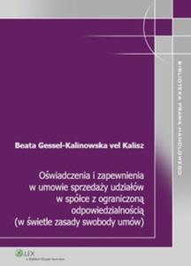 Owiadczenia i zapewnienia w umowie sprzeday udziaów w spóce z ograniczon...