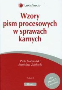 Wzory pism procesowych w sprawach karnych z pyt CD - 2825702435