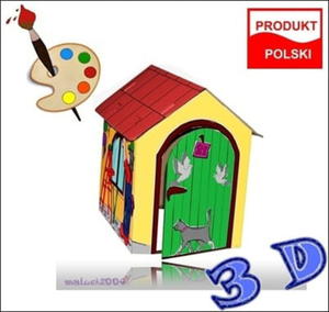 DOMEK EDUKACYJNY 3D bajkowa kolorowanka - 2232317200