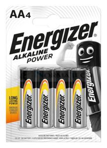 Bateria alkaliczna Energizer Alkaline Power AP AA LR06 LR6 1,5V 4 sztuki blister R6 MN 1500 Mignon AM3 E91 baterie alkaliczne - 2860623022