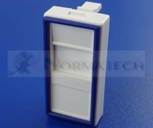 Adapter gniazd komputerowych RJ45 telefonicznych RJ12 pojedynczy ADAPTER22 16007 Elmark SYSTEM 45 22,5x45mm do KU90x40 KU90x60 kanau elektroinstalacyjnego biay - 2864001465