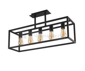 Lampa sufitowa wiszca Industrialna Loft CRATE V 9047 NOWODVORSKI Lighting E27 nowoczesna oprawa owietleniowa metalowa czarna nad st blat wysp Premium - 2864083212