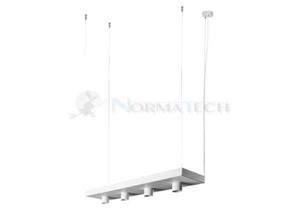 Lampa sufitowa wiszca kwietnik Industrialna Loft PLANT WHITE 9382 NOWODVORSKI Lighting GU10 x4 nowoczesna oprawa owietleniowa metalowa biaa nad st blat wysp pka wiszca na kwiatki w doniczce i dekoracje Premium - 2864623078