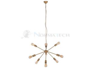 Lampa sufitowa wiszca Industrialna Loft ROD GOLD IX 9130 NOWODVORSKI Lighting E27 x9 nowoczesna oprawa owietleniowa yrandol metalowa nad st blat wysp zota zwis Inspiracje Premium - 2864976188