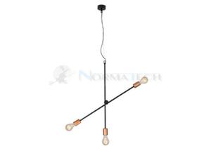 Lampa sufitowa wiszca Industrialna Loft STICKS III 6268 NOWODVORSKI Lighting E27 x3 nowoczesna oprawa owietleniowa yrandol metalowa nad st blat wysp czarno-zota czarno-zoty mosidz zwis Inspiracje Premium - 2868281915