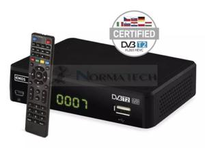 Dekoder Tuner DVB-T2 EM190-L HD J6015 Emos odbiornik do telewizji cyfrowej naziemnej DVB-T HEVC MPEG2 MPEG4 H.264 H.265 - 2868849049