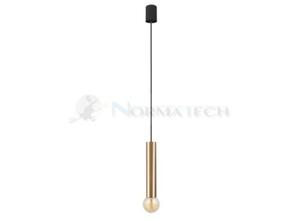 Lampa sufitowa wiszca punktowa Industrialna BATON SOLID BRASS M 7851 NOWODVORSKI Lighting E27 Loft nowoczesna oprawa owietleniowa yrandol tuba zwis mosidz zota zoto-czarna pojedyncza zwis metal Inspiracje Premium - 2869269450