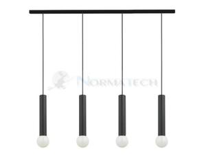 Lampa sufitowa wiszca punktowa Industrialna BATON BLACK IV 7854 NOWODVORSKI Lighting E27 x4 Loft nowoczesna oprawa owietleniowa yrandol tuba zwis czarny czarna poczwrna zwis metal Inspiracje Premium - 2869269453