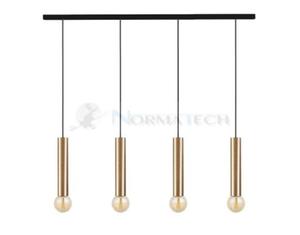 Lampa sufitowa wiszca punktowa Industrialna BATON SOLID BRASS IV 7853 NOWODVORSKI Lighting E27 x4 Loft nowoczesna oprawa owietleniowa yrandol tuba zwis mosidz zota zoto-czarna poczwrna zwis metal Inspiracje Premium - 2869269454