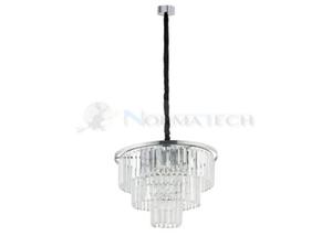 Lampa sufitowa CRISTAL SILVER M ZWIS 7617 NOWODVORSKI Lighting 9xE14 nowoczesna wiszca lampa owietleniowa yrandol srebrny metal kryszta Inspiracje Premium - 2869354911