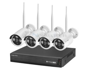 Zestaw do Monitoringu bezprzewodowy 4-kanaowy CCTV Wi-Fi Connect C200 KM2240 Kruger&Matz 4 kamery IP Tuya SMART rejestrator system bezprzewodowego - 2870338085