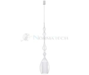 Lampa sufitowa wiszca Industrialna Loft ABI L WHITE 8865 NOWODVORSKI Lighting E27 owietleniowa yrandol nowoczesny metal tkanina do Kuchni Jadalni nad st blat wysp biay biaa zwis Inspiracje Premium - 2870711776