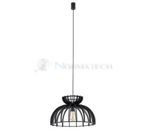 Lampa sufitowa wiszca Industrialna Loft KYMI BLACK C zwis 10575 NOWODVORSKI Lighting E27 x1 owietleniowa yrandol nowoczesna drewno do Kuchni Jadalni nad st blat wysp drewniana czarna sklejka Inspiracje Premium - 2872616605