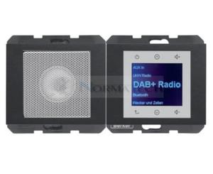 K.1 Radio Touch DAB+ Bluetooth z gonikiem antracyt mat 30807006 HAGER BERKER Podtynkowe w gniazdku cianie - 2874064098