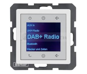 Q.x Radio Touch DAB+ Bluetooth biay aksamit 30846089 HAGER BERKER Podtynkowe w gniazdku cianie Q.1 Q.3 Q.7 - 2874064106