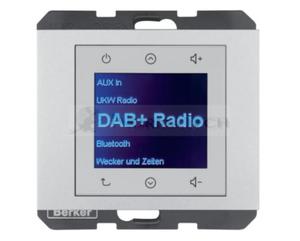 K.5 Radio Touch DAB+ Bluetooth aluminium 30847003 HAGER BERKER Podtynkowe w gniazdku cianie - 2874064107