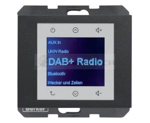 K.1 Radio Touch DAB+ Bluetooth antracyt mat 30847006 HAGER BERKER Podtynkowe w gniazdku cianie - 2874064109