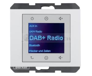 K.1 Radio Touch DAB+ Bluetooth biay poysk 30847009 HAGER BERKER Podtynkowe w gniazdku cianie - 2874064110