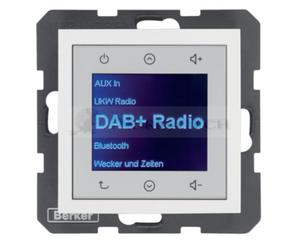 B.x Radio Touch DAB+ Bluetooth biay poysk 30848989 HAGER BERKER Podtynkowe w gniazdku cianie B.Kwadrat B.3 B.7 - 2874064111