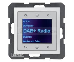 B.x Radio Touch DAB+ Bluetooth biay mat 30849909 HAGER BERKER Podtynkowe w gniazdku cianie B.Kwadrat B.3 B.7 - 2874064112