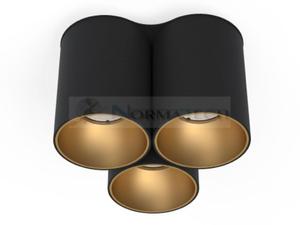 Sufitowa oprawa lampa punktowa EYE TONE III BLACK/GOLD 8092 NOWODVORSKI Lighting 3xGU10 tuba x 3 spot natynkowa nowoczesna owietleniowa czarno zota Inspiracje Premium - 2874064122