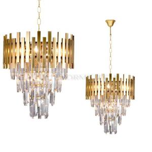 Lampa sufitowa wiszca yrandol ASPEN II GOLD 9xE14 ML6000 Milagro 9x E14 45cm nowoczesna oprawa owietleniowa okrga krysztay kryszta zoty zota zwis Inspiracje Premium - 2877572274