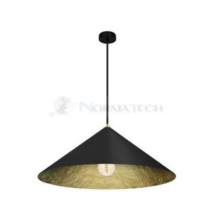 Lampa sufitowa wiszca Industrialna Loft FUJI 50cm 1xE27 MLP0645 Milagro nowoczesna oprawa owietleniowa kompozytowa yrandol do Kuchni Jadalni nad st blat wysp czarny czarna zoty zota czarno zota zwis Inspiracje Premium - 2877572662