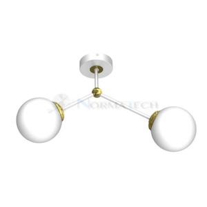 Lampa sufitowa JOY WHITE / GOLD 2xE14 MLP7463 Milagro - 2877573305