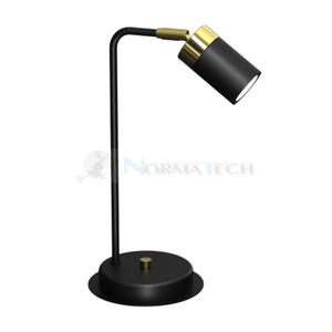 Lampa biurkowa Industrialna Loft JOKER BLACK/GOLD 1xGU10 MLP7534 Milagro GU10 36cm nowoczesna lampka nocna stoowa regulowana metalowa czarna czarno zota Inspiracje Premium - 2877573362