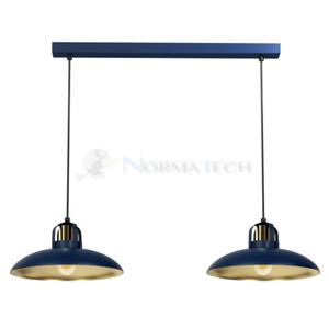 Lampa wiszca FELIX NAVY BLUE/GOLD 2xE27 MLP7715 Milagro - 2877573475