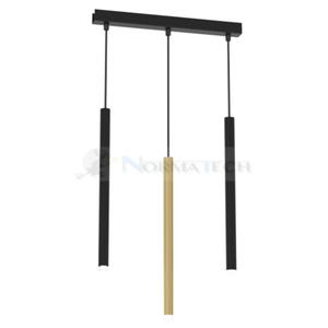 Lampa sufitowa wiszca yrandol punktowa Industrialna MONZA BRASS 3xG9 max 8W LED MLP8841 3x G9 Loft nowoczesna oprawa owietleniowa tuba zwis czarny czarna zoty czarno zota Inspiracje Premium - 2877573738