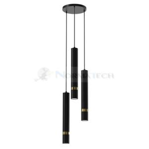 Lampa sufitowa wiszca natynkowa JOKER BLACK/GOLD 3xGU10 MLP8918 Milagro 3x GU10 50-90cm Spot oprawa owietleniowa nowoczesna Industrialna Loft nawierzchniowa metal zwis czarny czarna zoty czarno zota Inspiracje Premium - 2877573779