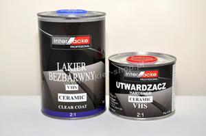 Komplet INTERLACKE = Lakier Bezbarwny VHS CERAMIC (1L) + Utwardzacz RAPID (0,5L) - 2825630402