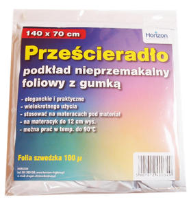 Przecierado podkad nieprzemakalny foliowy z gumk 140x70cm na eczko dziecice - 2860628168