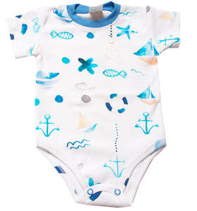 Body dla niemowlt krtki rkaw Blue Marine - 2874760381