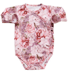 Body kopertowe dla dzieci z dugim rkawem Purple Flowers - 2876892376