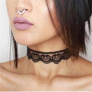 Choker koronkowy czarny - 2876583600