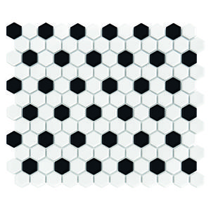 Mini Hexagon B&W Mix 26x30 mozaika dekoracyjna - 2859201450