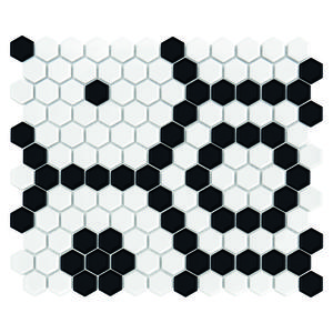 Mini Hexagon B&W Bee 26x30 mozaika dekoracyjna - 2859201454